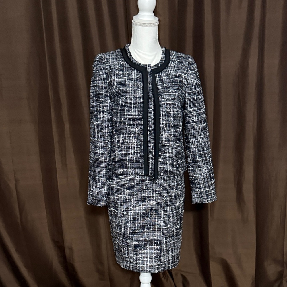 Ann Taylor Factory Monochrome Tweed Long suit